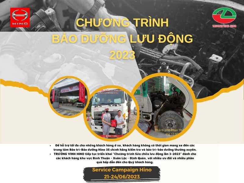 Chương trình "Thăm khám miễn phí" dành riêng cho Khách hàng Hino